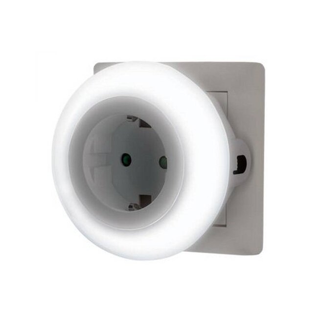 Benson LED nachtlampje - schemeringssensor - geïntegreerd stopcontact - kinderbeveiliging - wit licht