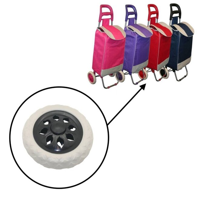 Benson Vervangend wiel voor boodschappentrolley - 15 cm diameter - eenvoudig te monteren