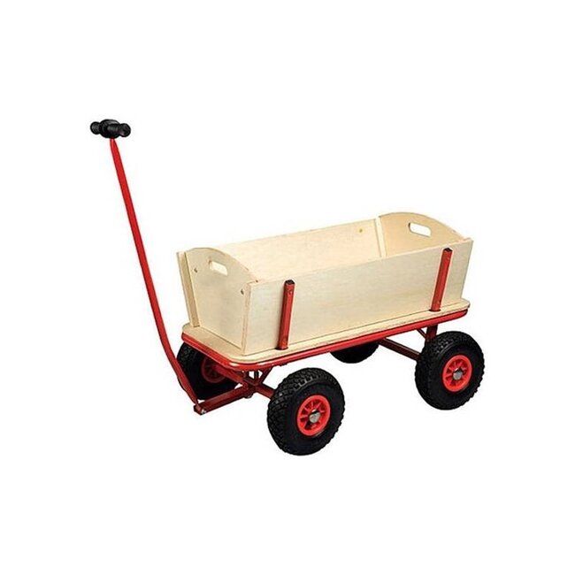 Benson Houten bolderkar - luchtbanden - 90x60x53 cm - draagvermogen 100 kg