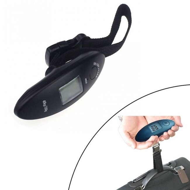 Benson Digitale bagageweegschaal - 40 kg - nauwkeurig - compact - zwart of grijs