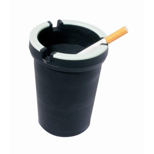 Benson Zelfdovende asbak - glow in the dark - zwart - 10.6 x 8 x 8 cm