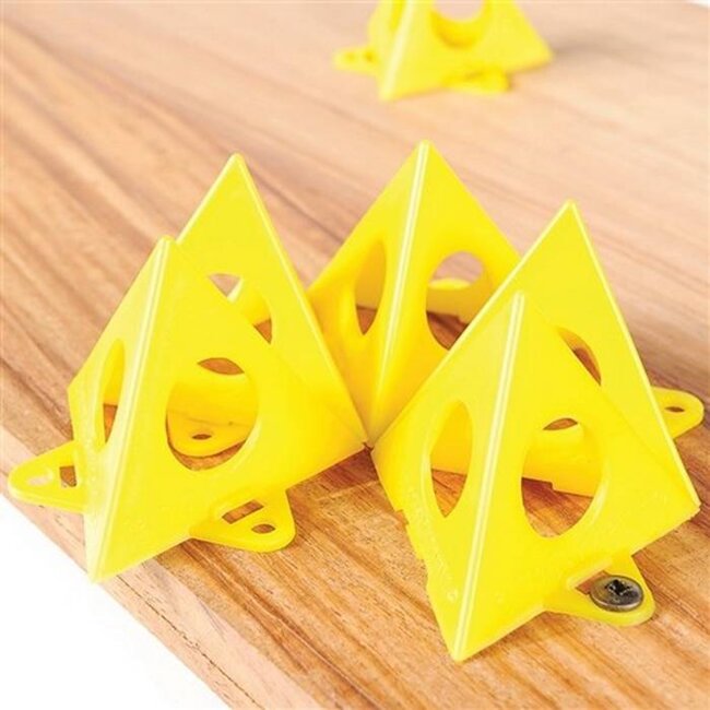 Benson Schilderpiramides - Set van 10 - Geel - Herbruikbaar - Lichtgewicht