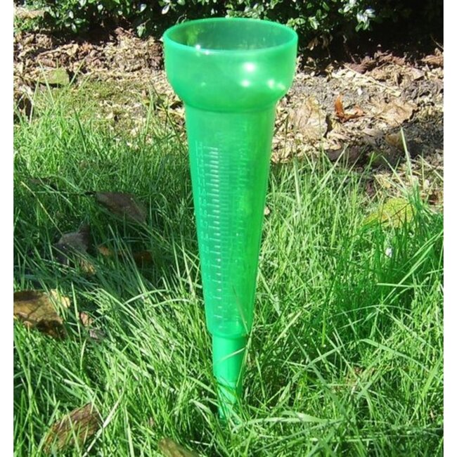 Benson Regenmeter - Liter en mm Aanduiding - Groen - Inclusief Spies - 24 cm