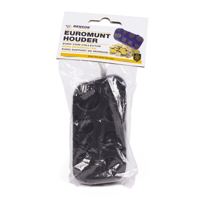 Benson Euromunt houder - Handig - Compact - Zwart - 10 x 5.2 cm
