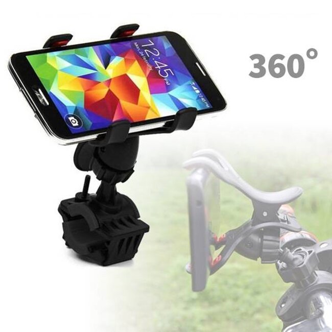 Benson Mobiele fiets telefoonhouder - 360 graden draaibaar - Universele stuurklem - Voor telefoons tot 9 cm breed