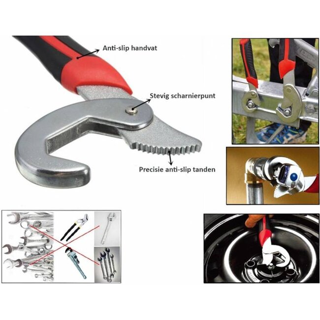 Hofftech Universele steeksleutelset - Automatisch aanpassen - 9-32 mm - Set van 2