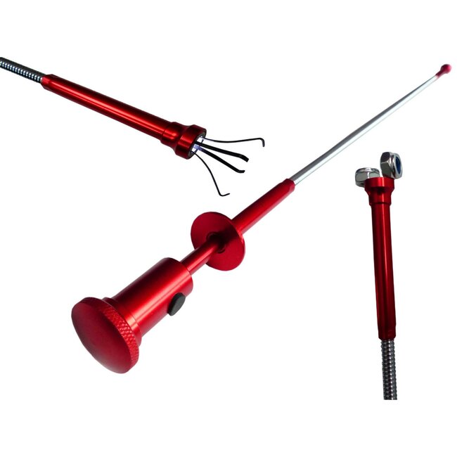 Hofftech Pick Up Tool - Aluminium - Magneet - LED - 622 mm - Rood