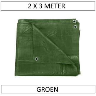 Benson Lichtgewicht afdekzeil - duurzaam polyethyleen - versterkte zomen - 2 x 3 meter - groen