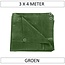 Benson Duurzaam afdekzeil - 3 x 4 meter - groen - versterkte zomen - stevige ringen