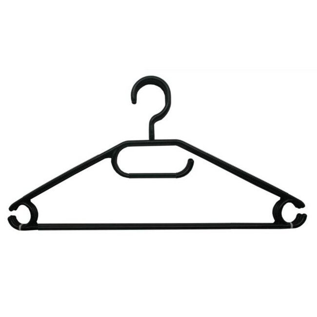 Benson Stijlvolle zwarte kledinghangers - set van 3 - elegant en functioneel