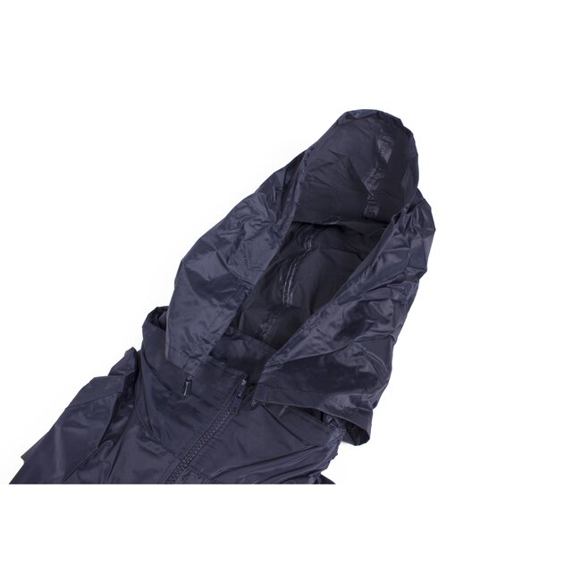 Lastpak Regenpak met capuchon - wind- en waterdicht - blauw - maat XXXL