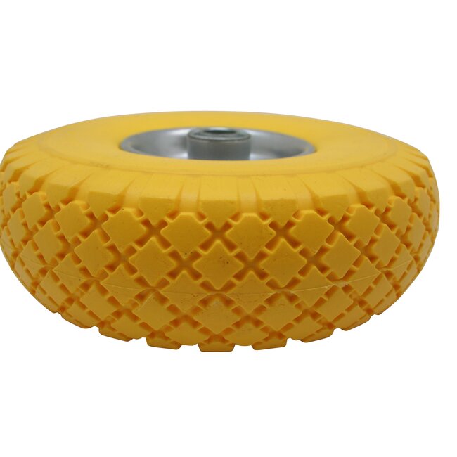 Benson Anti-lek wiel - volrubber - stalen velg - 260 x 85 mm - geel
