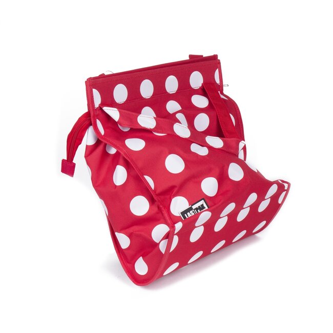 Lastpak Fiets afpaktas - Polkadot rood - 20 liter - Multifunctioneel