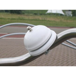 Benson Stijlvolle fietsbel - elegant wit - 75 mm - uniek geluid