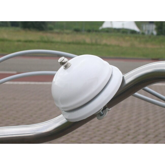 Benson Stijlvolle fietsbel - elegant wit - 75 mm - uniek geluid