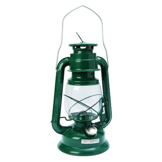 Hofftech Klassieke stormlantaarn - groen - 30 cm - hittebestendig glas - per stuk