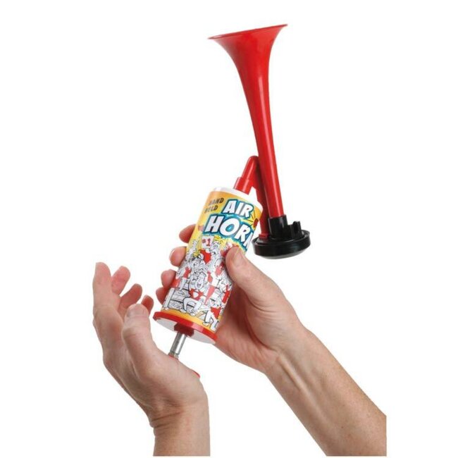 Benson Compacte luchthoornset met handpomp - krachtig geluid - ideaal voor sportevenementen - 32 × 10 × 6 cm
