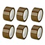 Benson Verpakkingstape - 48 mm x 50 m - bruin - 6 stuks - sterke hechting - temperatuurbestendig