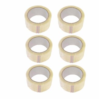 Benson Verpakkingstape - Transparant - 48 mm x 50 m - 6 stuks - Sterk klevend
