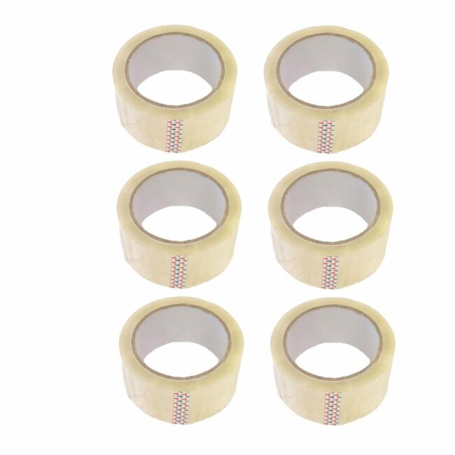 Benson Verpakkingstape - Transparant - 48 mm x 50 m - 6 stuks - Sterk klevend