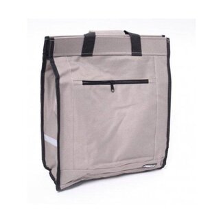 Lastpak Fiets pakaftas - 20 liter - met regenhoes en reflectieband - grijs