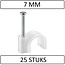 Benson Snoerclips - Kabelbeheer - 7 mm - Wit - 25 stuks