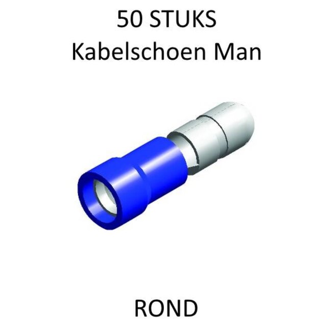 Benson Kabelschoen set - rond - blauw - 50 stuks - 2.5-4 mm²