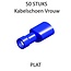 Benson Kabelschoenenset - Vrouwelijk - PVC - 2.5-6.3 mm - Blauw - 50 stuks