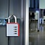 Stahlex Hangslot met cijfercode - aluminium - 85 mm - 4-cijferige combinatie - set van 7