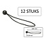 Benson Elastiek met bal - 24 cm - UV-bestendig - 12 stuks - zwart
