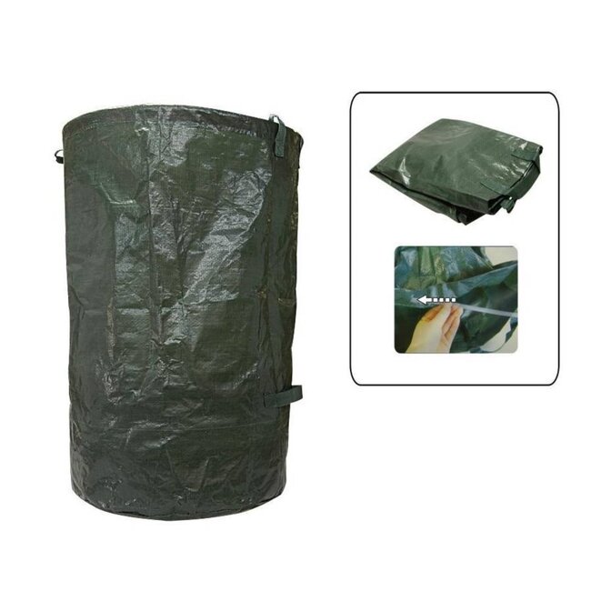 Benson Tuinafvalzak - 110 liter - waterafstotend - opvouwbaar - 3 handgrepen - Ø 45 x 70 cm - groen