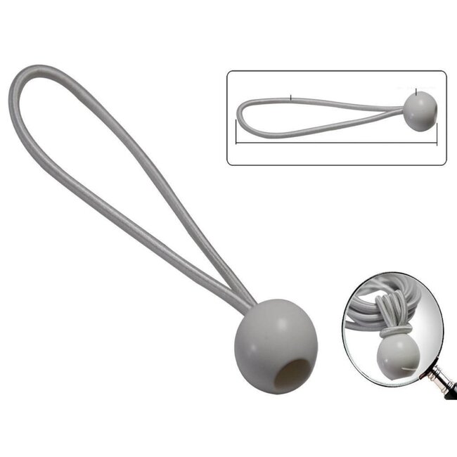 Benson Elastiek met bal - 170 mm - wit - 12 stuks - veelzijdig gebruik