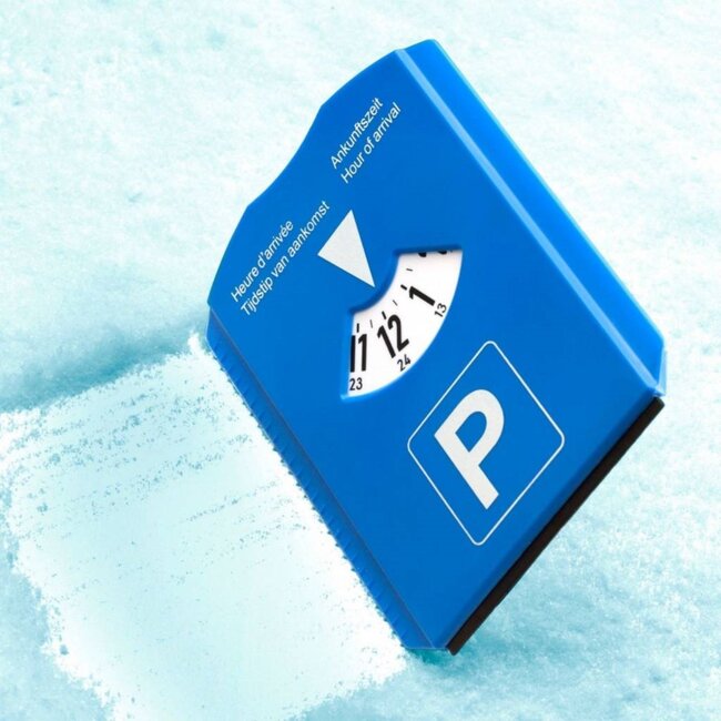 Benson Parkeerkaart en ijskrabber - alles-in-één - compact - weerbestendig - 15,5 x 12 cm