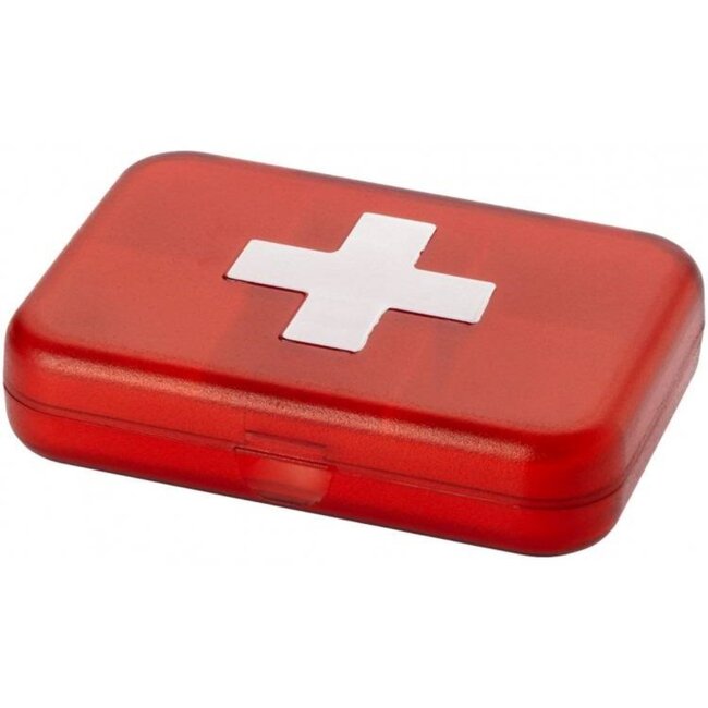 Benson Compacte pillendoos - 6 vakjes - lichtgewicht - transparant deksel - duurzaam kunststof