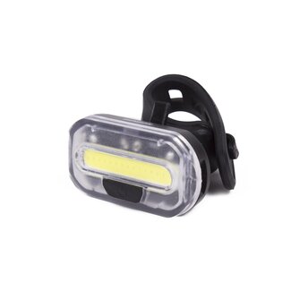 Benson Compacte fietslamp - Ultra COB LED - Wit - Silicone bevestigingsstrap