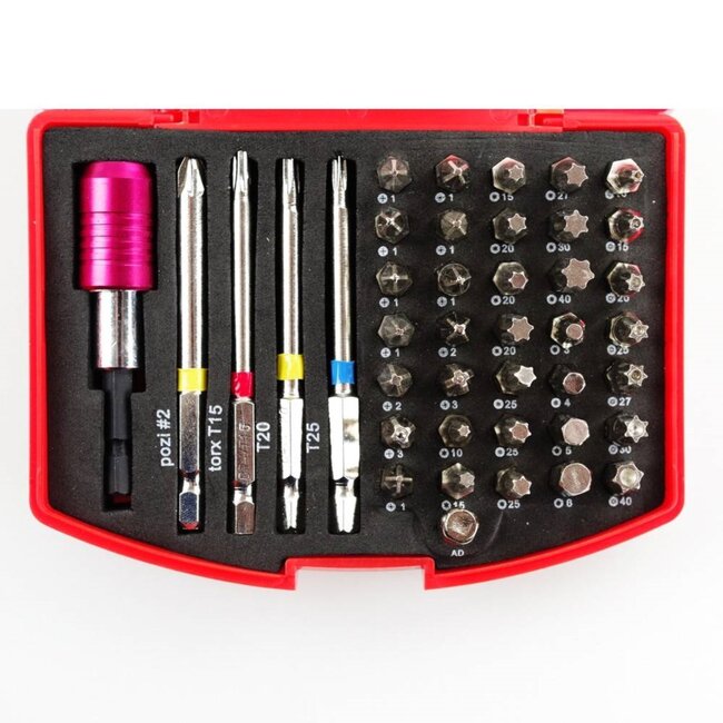 Benson 42-delige bitset - magnetische houder - chroom vanadium staal - inclusief opbergbox