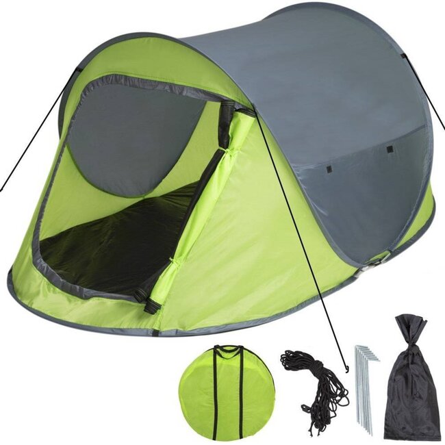 Lastpak Pop-up tent - waterdicht - UV-bescherming - 245 x 145 x 95 cm - voor 2 personen