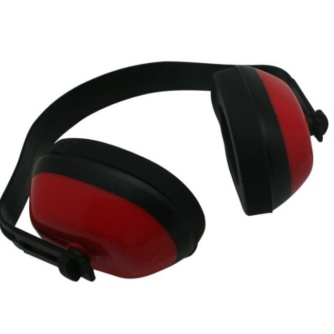 Hofftech Complete veiligheidsset - bril, gehoorbeschermer en stofmasker - CE keur - zwart/oranje - 3-delig