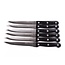 Benson Steakmessenset - RVS - Gekarteld Lemmet - Zwart - 6 stuks
