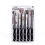Benson Steakmessenset - RVS - Gekarteld Lemmet - Zwart - 6 stuks