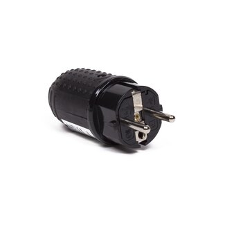 Benson Stekker met randaarde - IP44 - robuust rubber - zwart - 3500 watt
