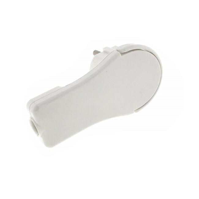 Benson Extra platte haakse stekker - ruimtebesparend - 8 mm dik - wit - randaarde