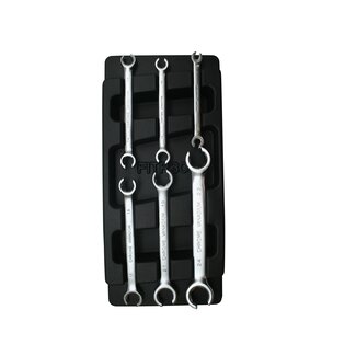 Benson Gevulde gereedschapswagen tray - 6-delige remsleutelset - ABS kunststof - 180x380 mm Benson Gevulde gereedschapswagen tray - 6-delige remsleutelset - ABS kunststof - 180x380 mm