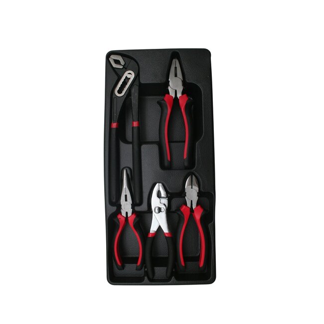 Benson Gevulde gereedschapswagen - 5-delige tangenset - ABS kunststof bak - 180x380 mm