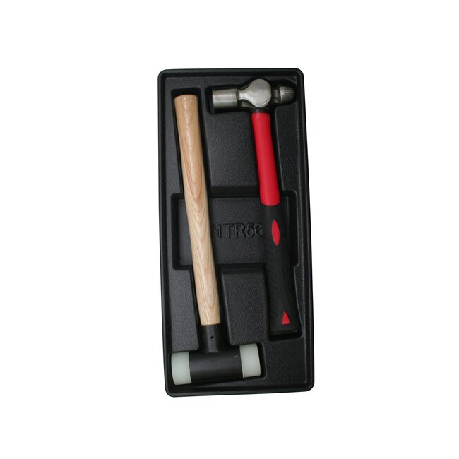 Benson Gereedschapswagen tray - 2-delige uitdeukhamerset - ABS kunststof - 180x380 mm