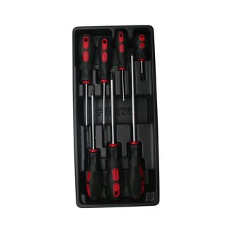 Benson Gevulde gereedschapswagen-tray - 7-delige Philips schroevendraaierset - chroom vanadium - fijne grip - 36x17,5x4 cm Benson Gevulde gereedschapswagen-tray - 7-delige Philips schroevendraaierset - chroom vanadium - fijne grip - 36x17,5x4 cm