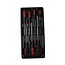 Benson Gevulde gereedschapswagen-tray - 7-delige Philips schroevendraaierset - chroom vanadium - fijne grip - 36x17,5x4 cm