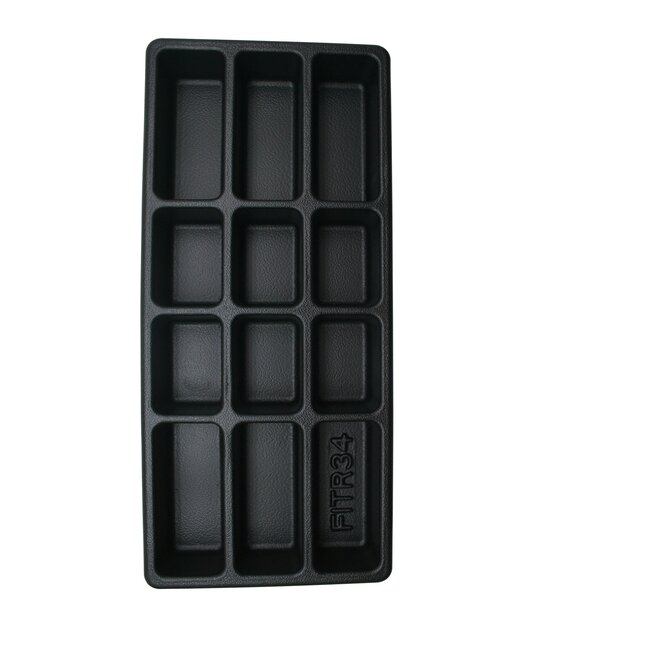 Benson 12-vaks tray voor gereedschap en onderdelen - kunststof - 38 x 17,5 x 4 cm