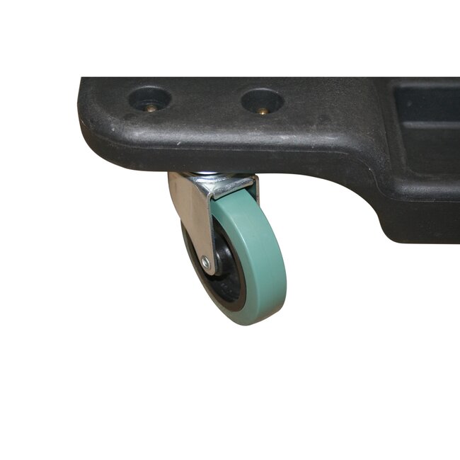 Benson Verrijdbare garage ligkar - extra lang - robuuste wielen - max 150 kg - zwart