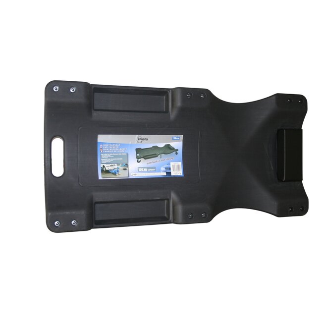 Benson Verrijdbare garage ligkar - extra lang - robuuste wielen - max 150 kg - zwart